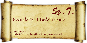Szamák Tibériusz névjegykártya